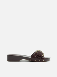 Sandália Flatform Vermelha Arezzo Couro