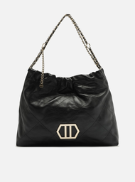 Bolsa Hobo Preta Arezzo Couro Esther Grande