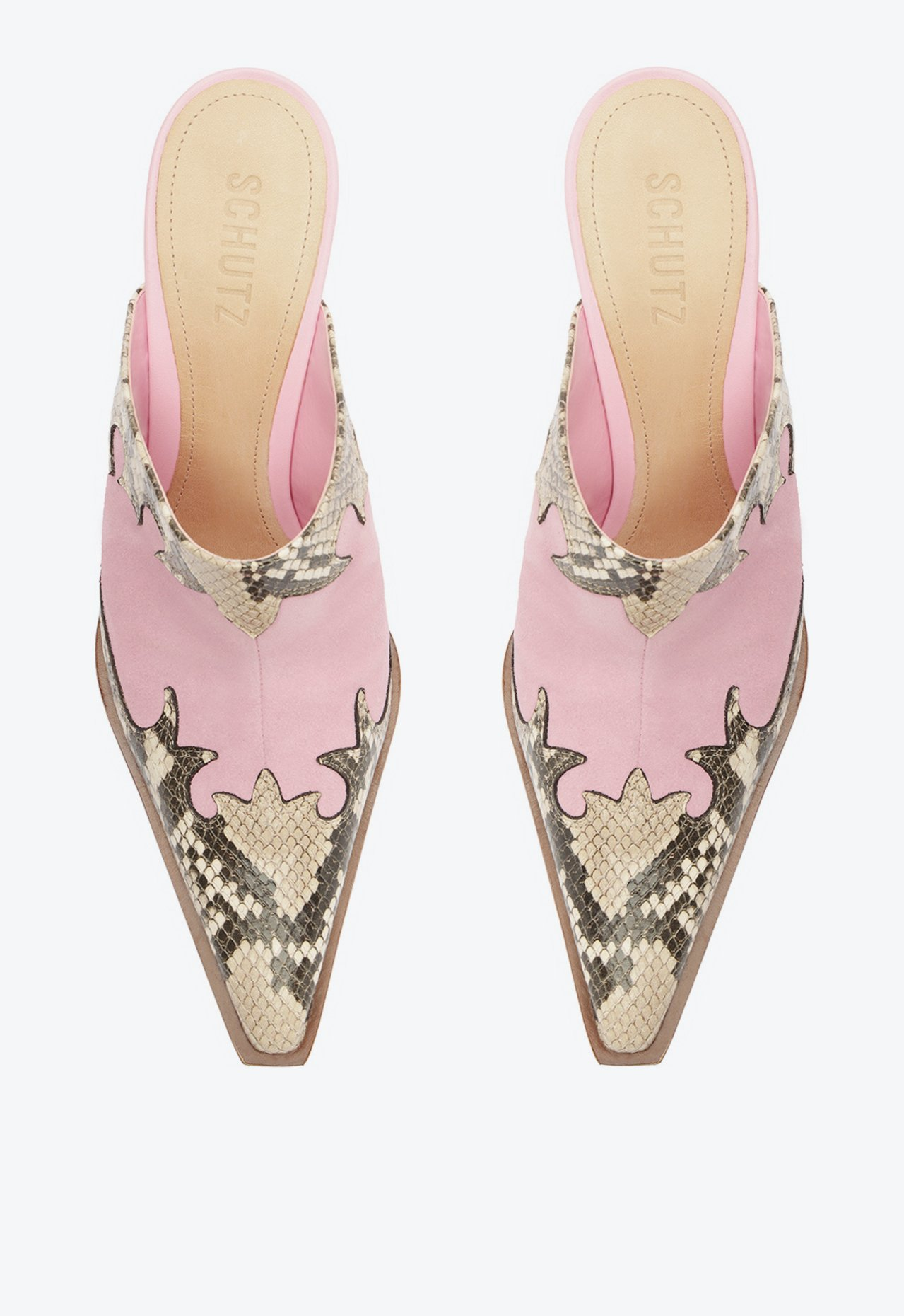 Sapato Mule Rosa Schutz Fechado Mariah West | ZZ MALL