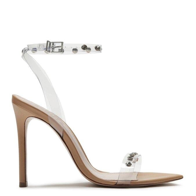 Sandália Schutz Salto Vinil Crystal Studs | ZZ MALL
