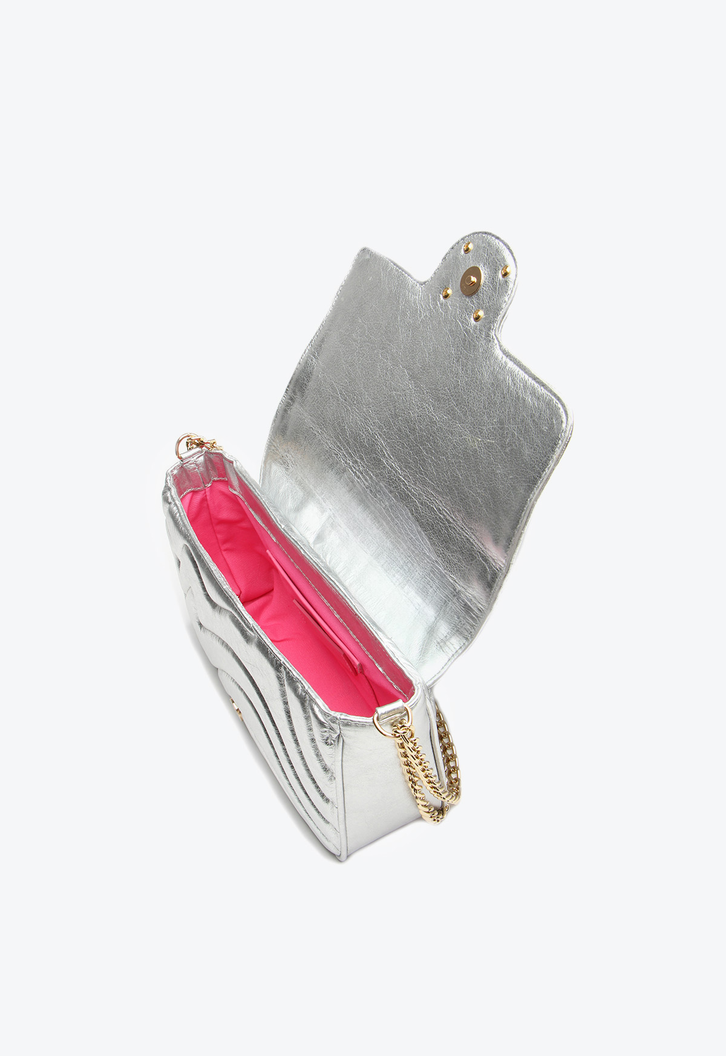 Bolsa Tiracolo Lily Média Prata