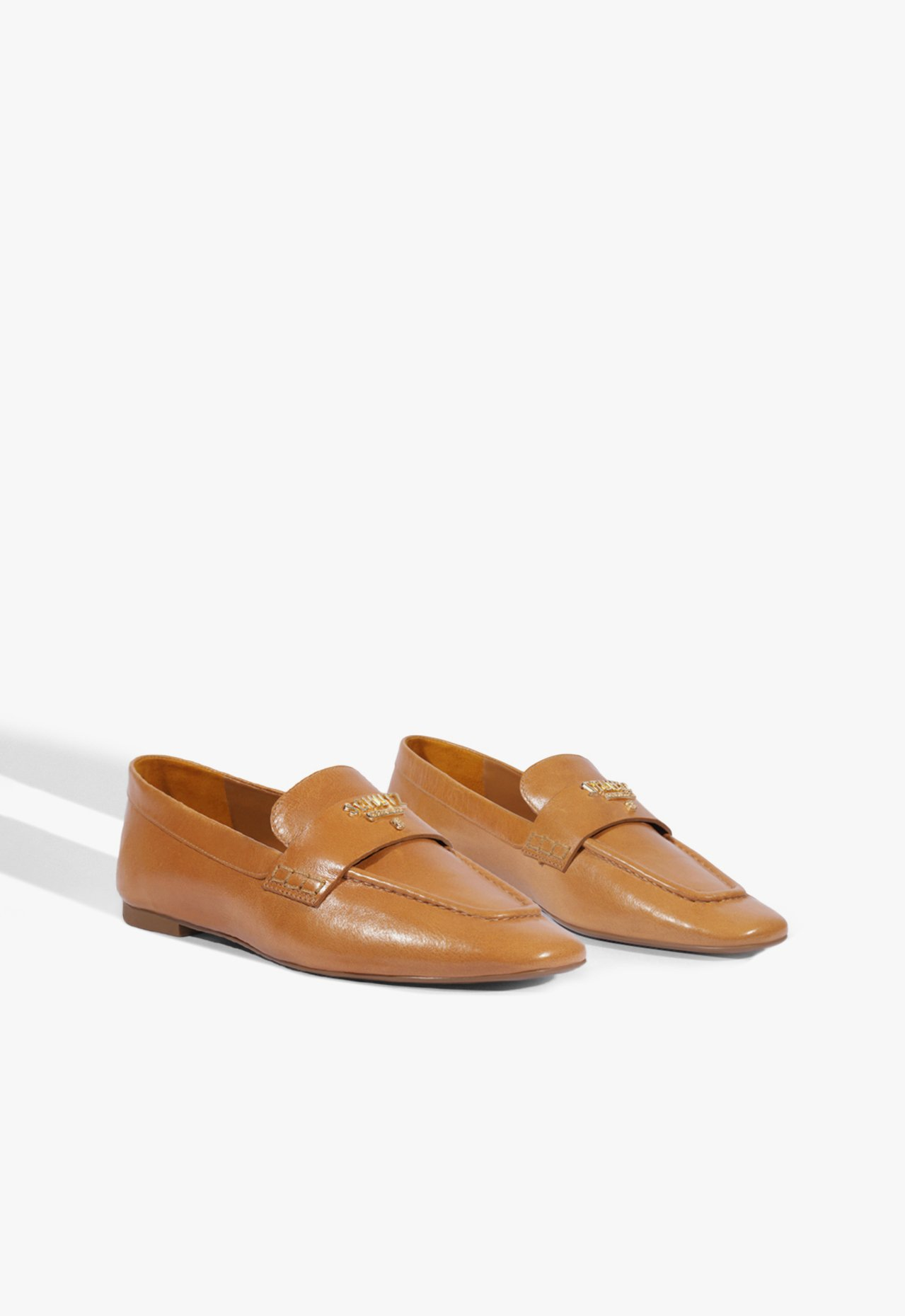 Mocassim Flat Shop Couro Amarelo | ZZ MALL