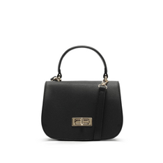 Bolsa Tiracolo Média Fecho Giratório Marrom | ZZ MALL