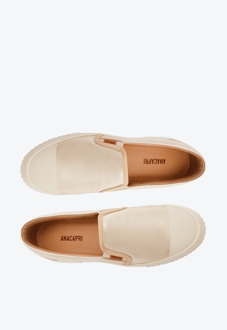 Tênis Slip On Dourado Anacapri Sola Alta Alê