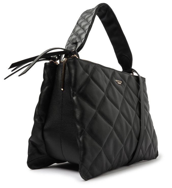 Bolsa Arezzo Tote Preta Couro Grande Rivolli Zz Mall