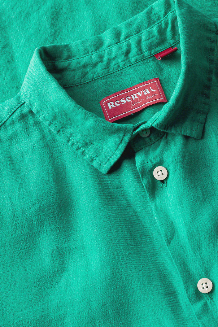 CAMISA VERDE RESERVA PF MC LINHO