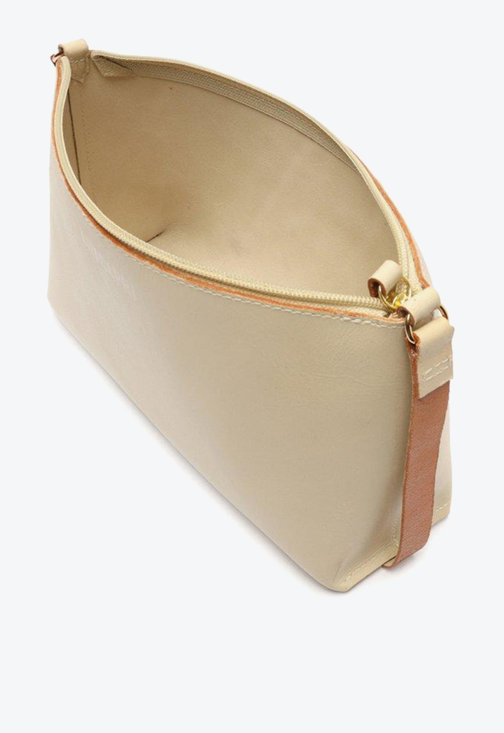 Crossbody Branca Anacapri Couro Cora Média