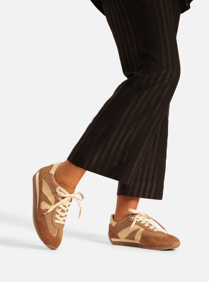 Tênis Caramelo Couro Bege Vintage