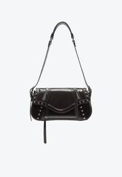 Bolsa Cinza Schutz Shoulder Groove Couro