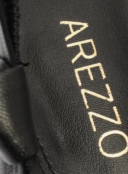 SAPATILHA PRETA AREZZO COURO SLINGBACK NÓ