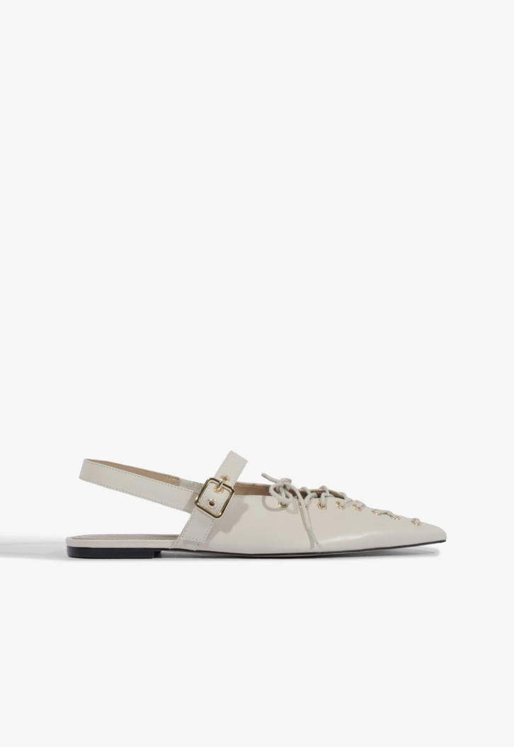 Sapatilha Sabrine Couro Branca