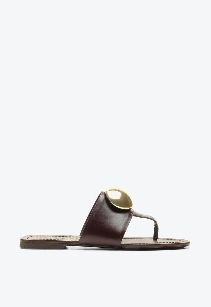 Flat Coimbra Marrom Esfera Metálica