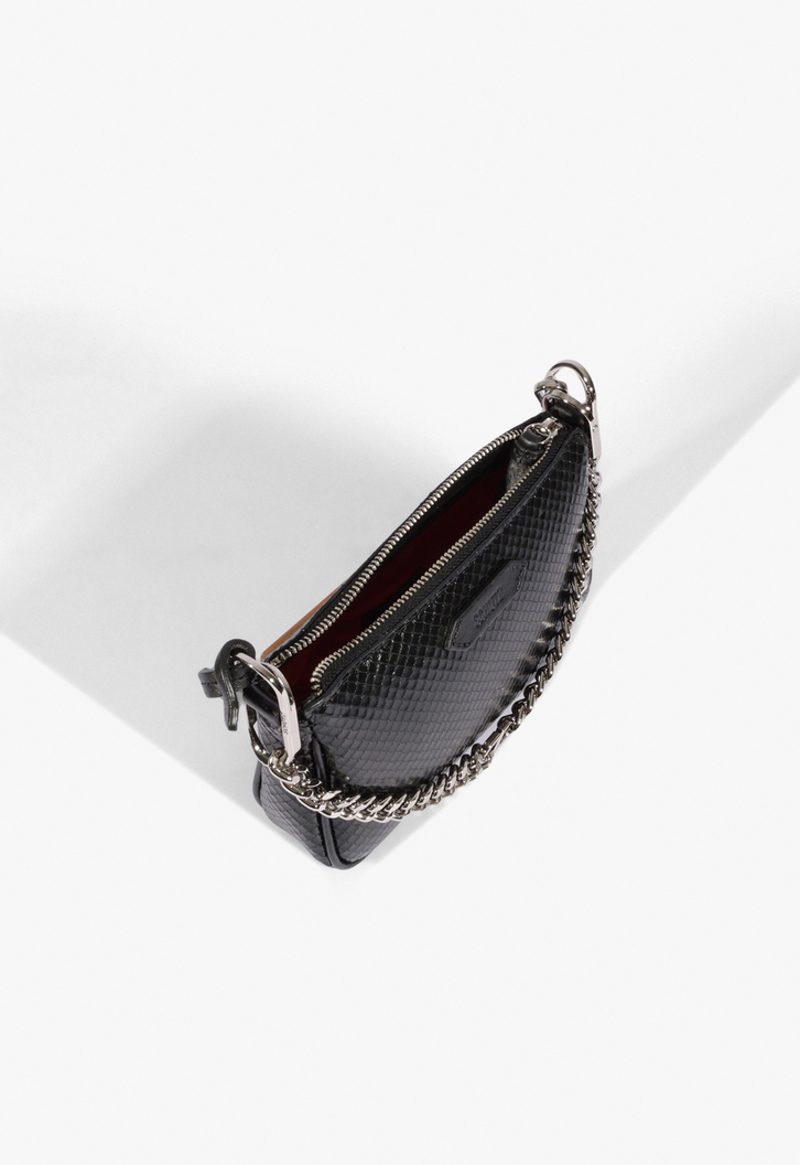 Bolsa Tiracolo Preta Schutz Emmy Snake