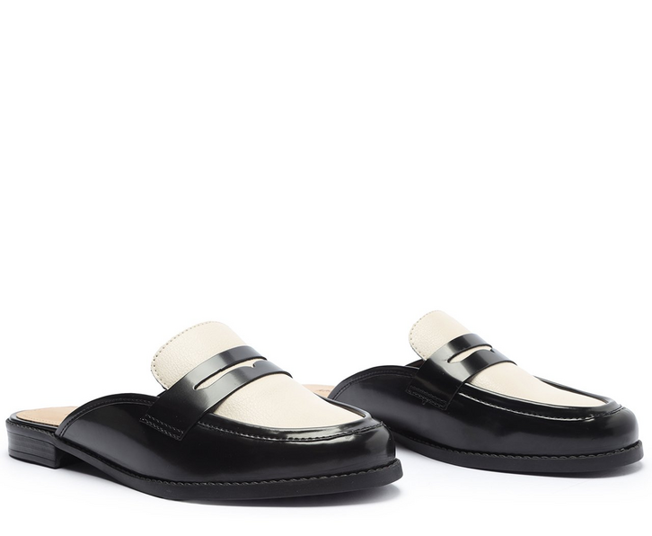 Mule Oriental Duas Cores Preto | ZZ MALL