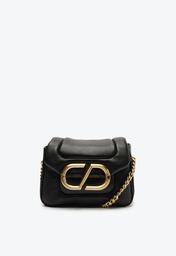Bolsa Mini Transversal Pequena Schutz Couro Preta