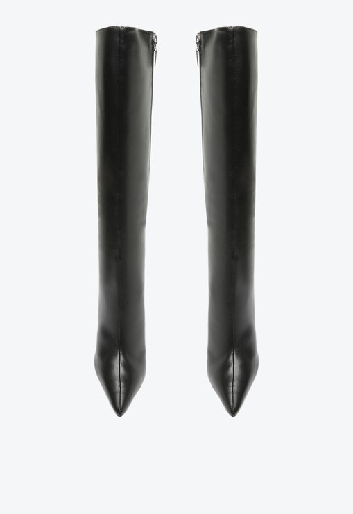 Bota Mary Up Couro Preta