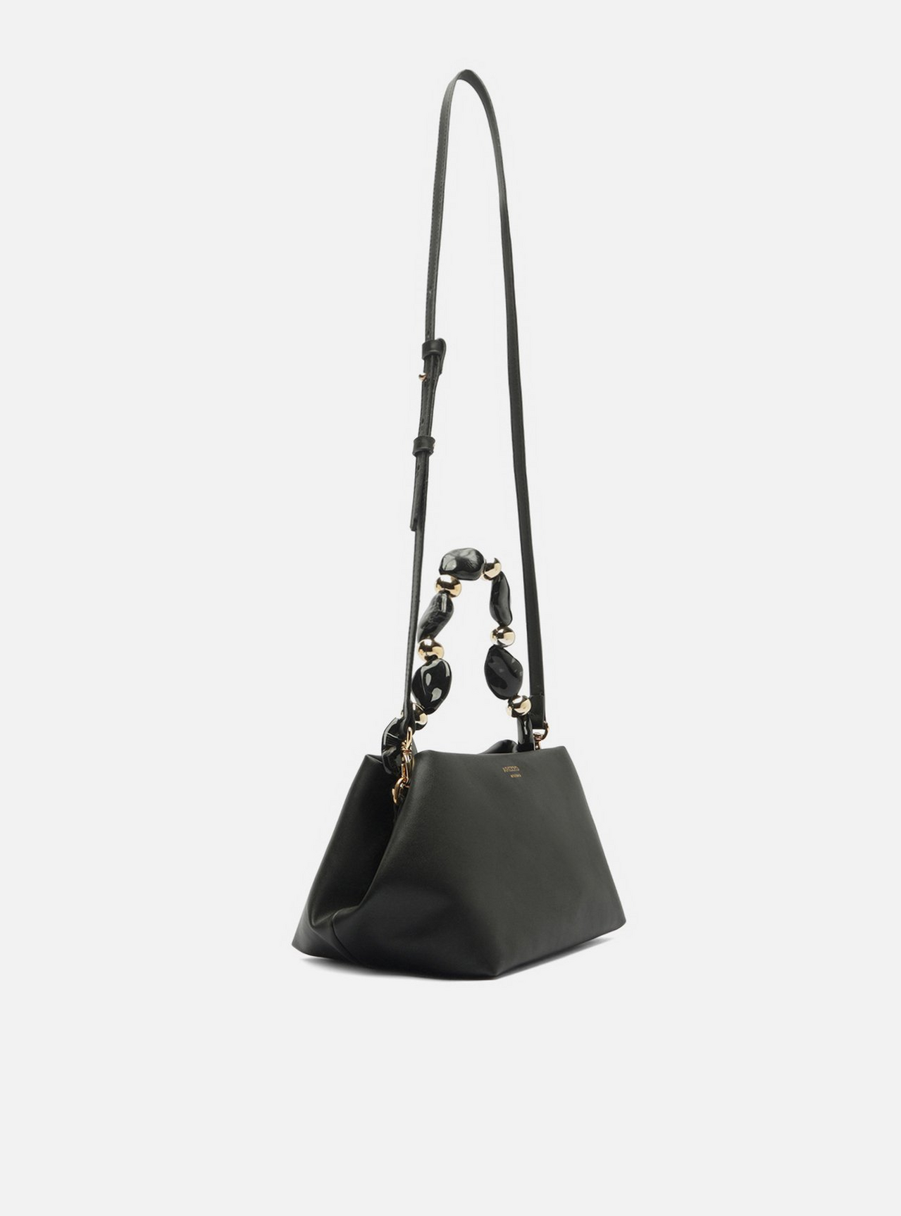 Bolsa Tote Preta Média Alça Pedras | ZZ MALL