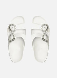 Sandália Slide Branca Brizza Basic