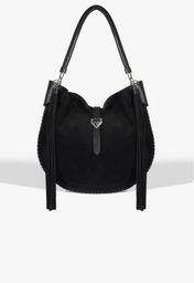 Bolsa Hobo Grande Jo Camurça Preta