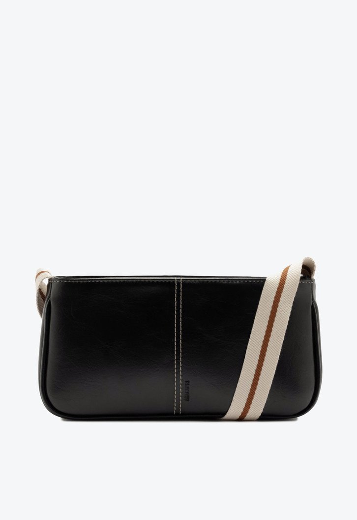 Bolsa Tiracolo com Bag Charm Preta