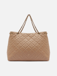 Bolsa Tote Nude Couro Matelassê Gab Grande