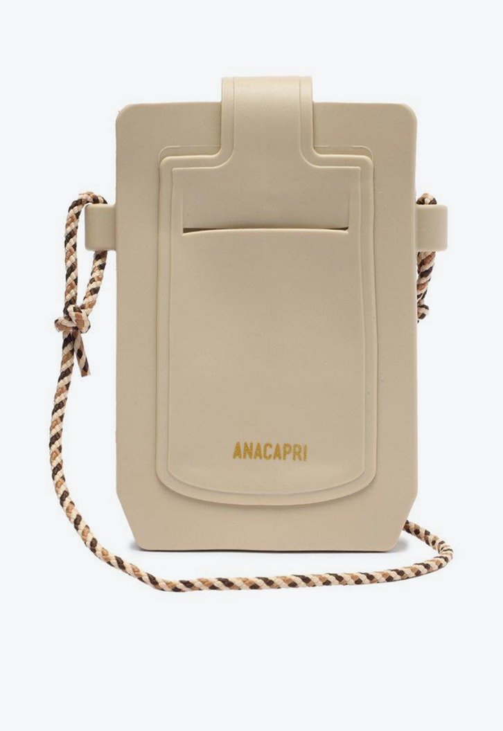Bolsa Crossbody Nude Anacapri Porta Celular Alça Cordão