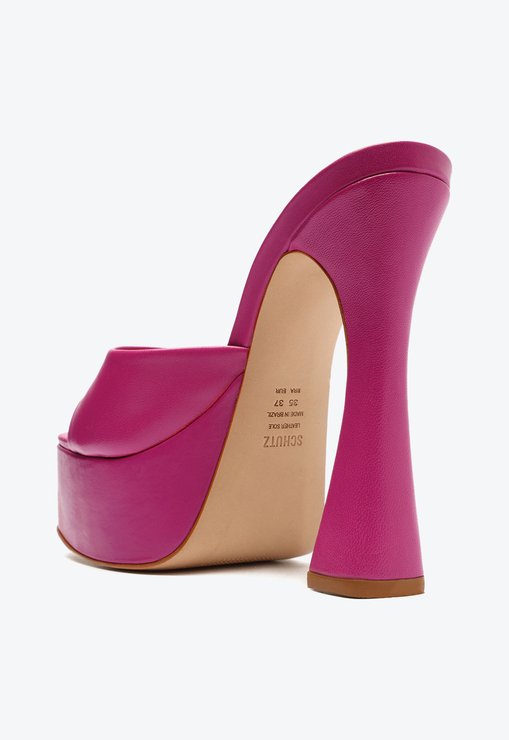 SANDÁLIA MULE ROSA SCHUTZ COURO