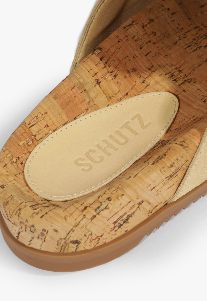 Clog Couro Bege