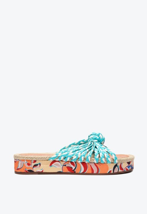 SANDÁLIA RASTEIRA ESTAMPADA COLORIDA SCHUTZ FLATFORM