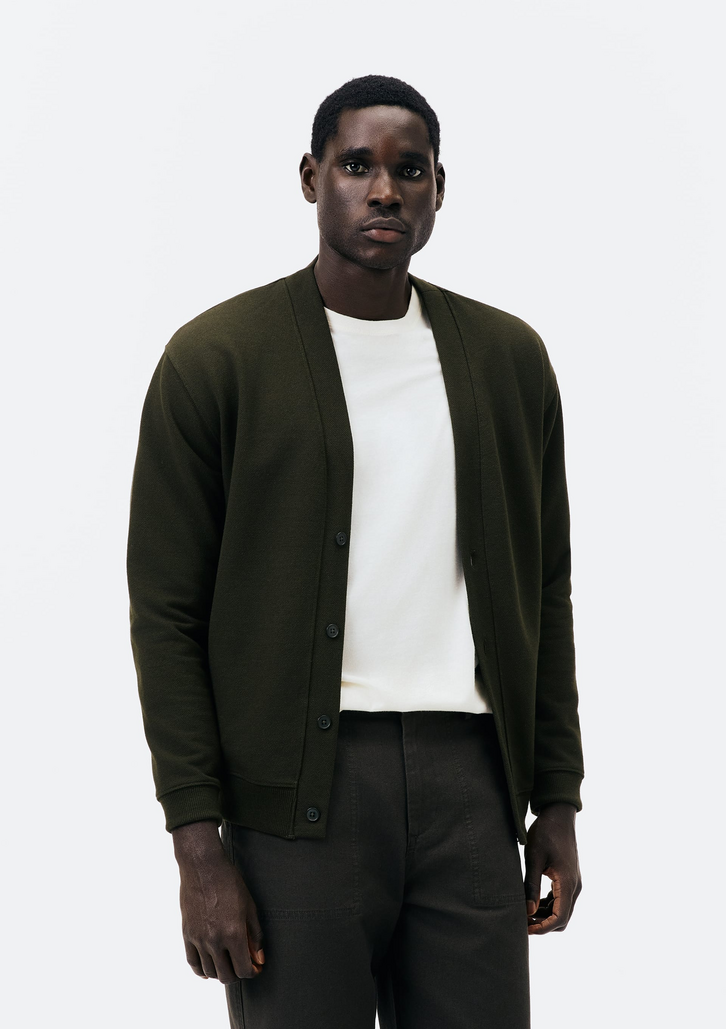 Cardigan Verde Hering Em Moletom