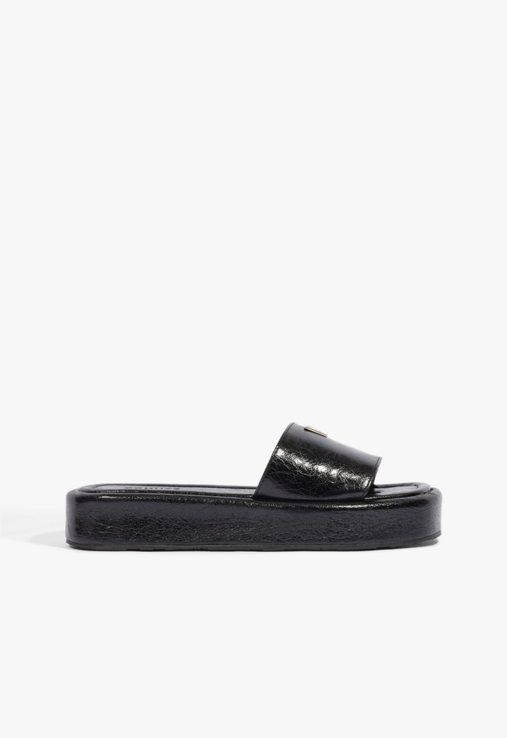 Sandália Schutz Flatform Couro Preto