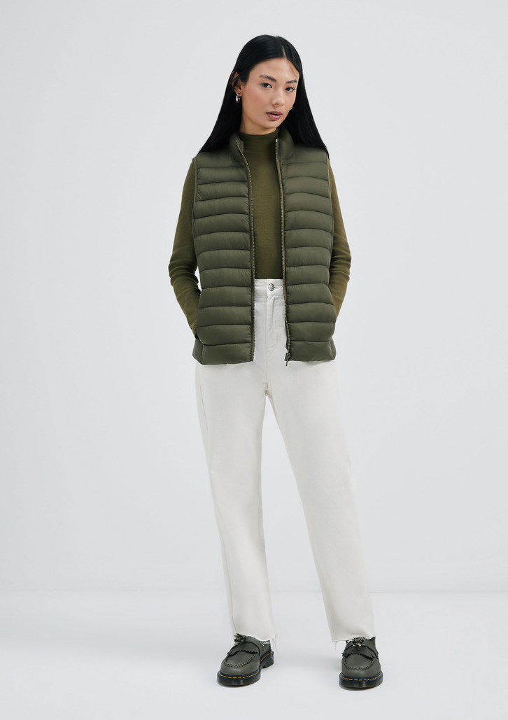Colete Verde Militar Hering Básico Puffer