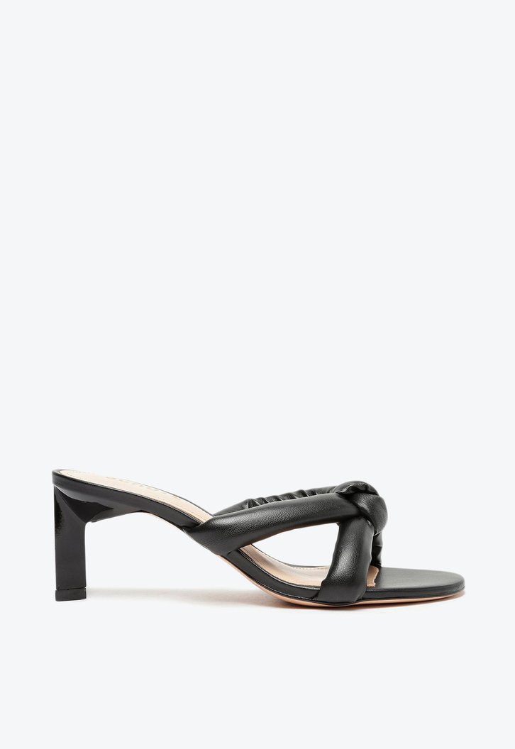 SANDÁLIA MULE PRETO SCHUTZ SALTO MÉDIO PUFFY