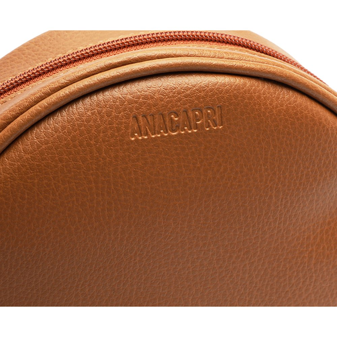 Bolsa Crossbody Marrom Redonda Pequena