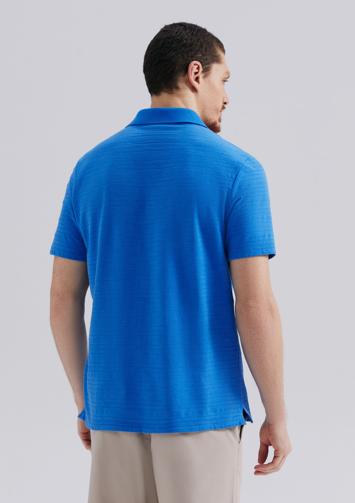 Camisa Polo Masculina Preta Hering Manga Curta Texturizada