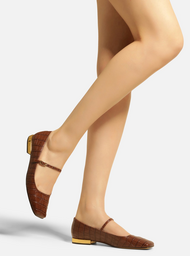 Sapatilha Marrom Croco