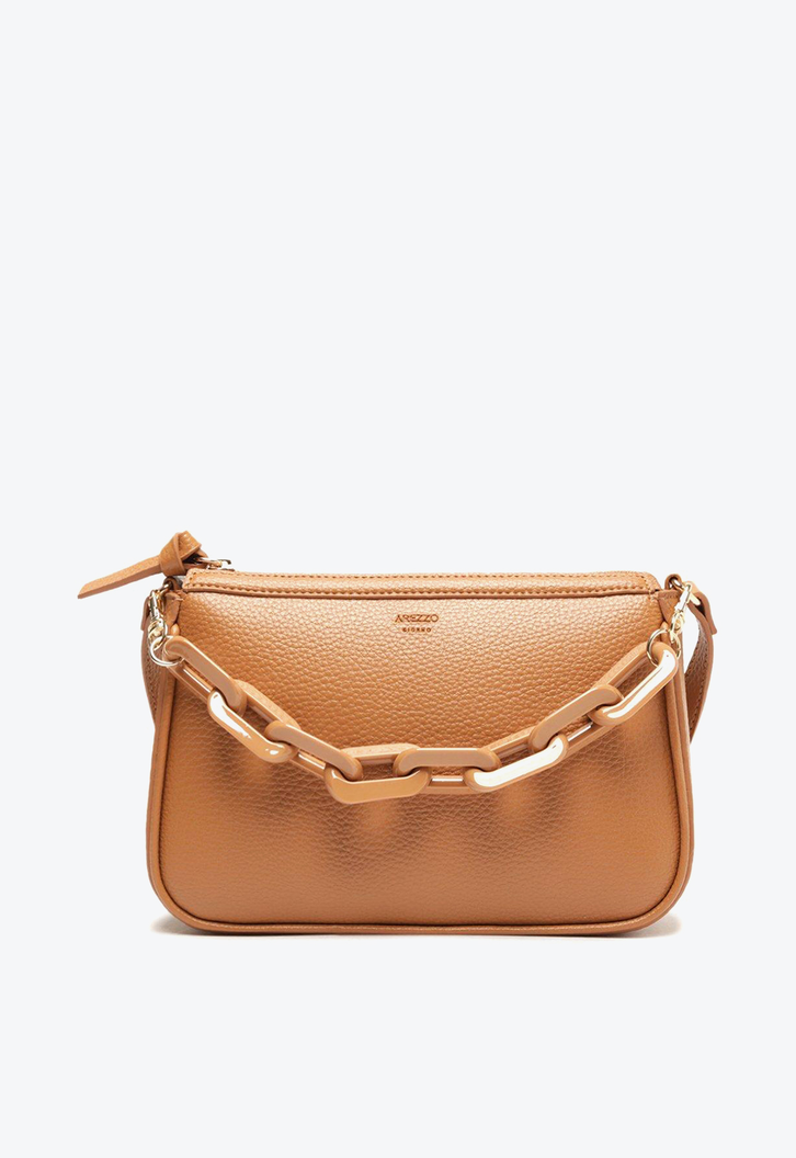 Bolsa Tiracolo Marrom Arezzo Iara Sport Pequena