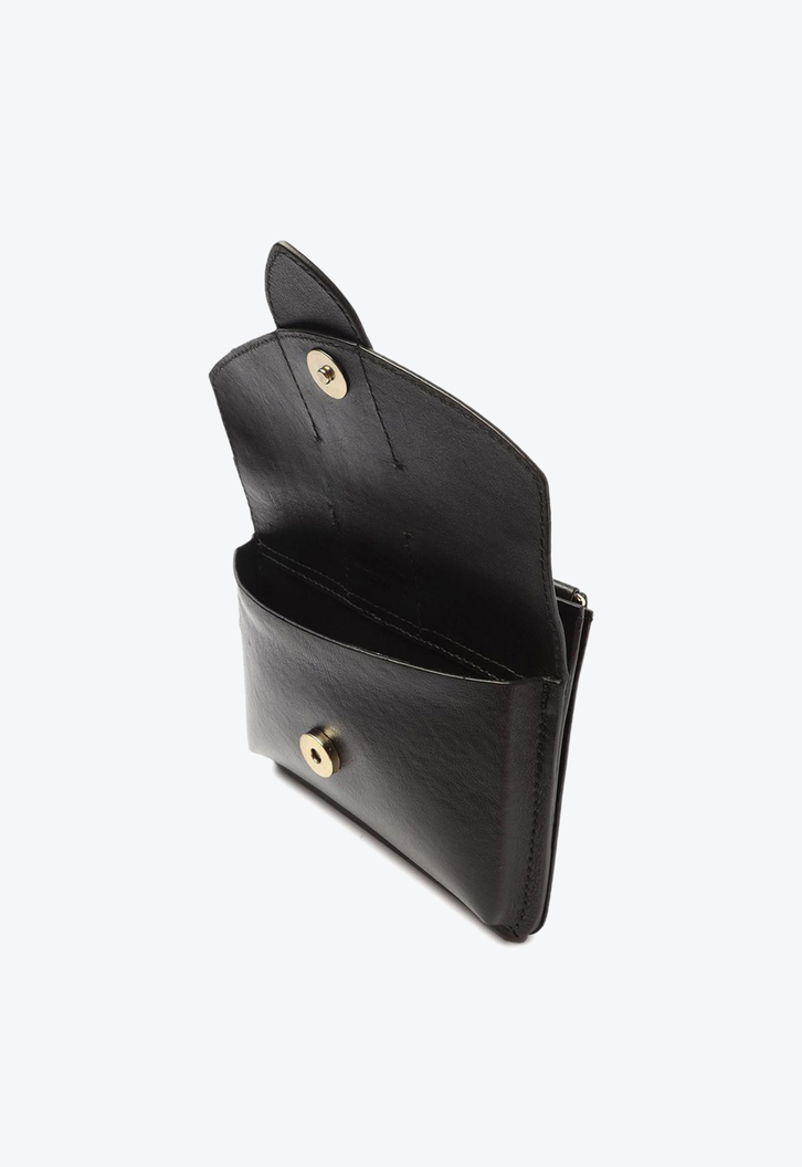 Mini Bolsa Preta Arezzo Couro Mel Porta-Celular
