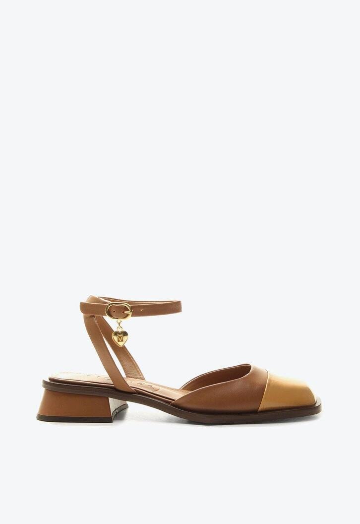 Slingback Cap Toe Bess Marrom