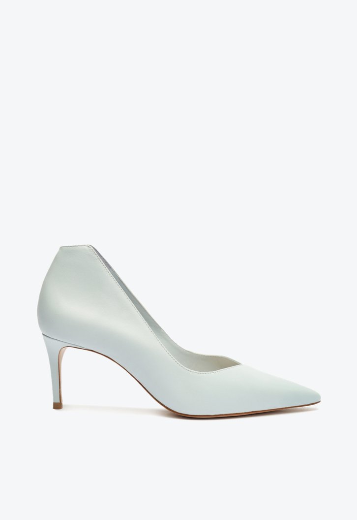 Sapato Scarpin Arlette Mid Couro Azul