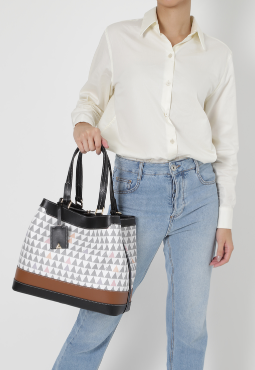 Bolsa Tote Branca Schutz Neo Emma Triangle