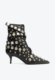 Bota Preta Schutz Salto Baixo Presley Bootie Couro