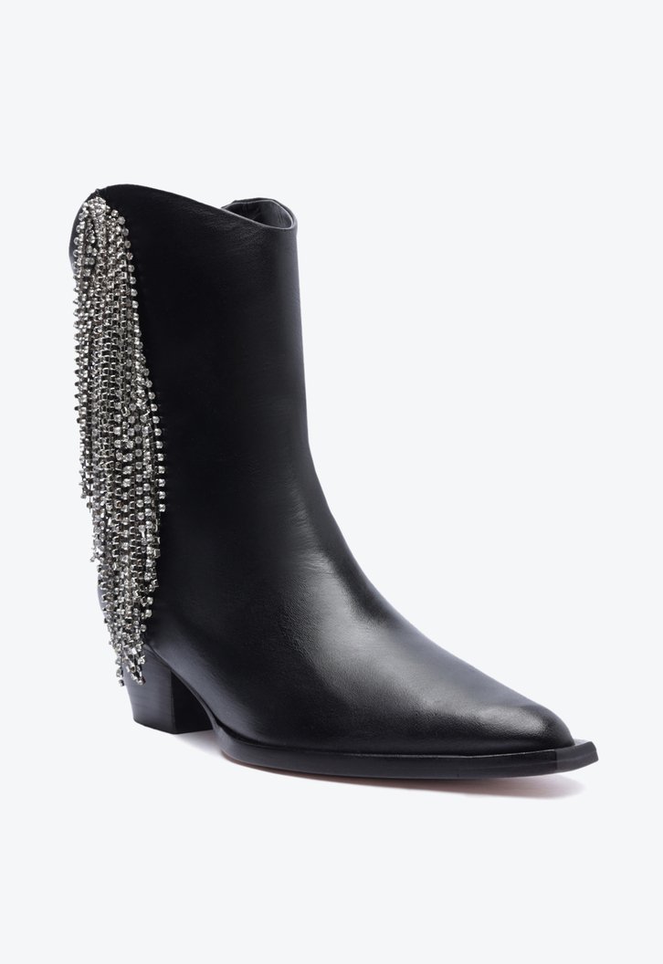 Bota Western Preta Schutz Terry Couro Brilho