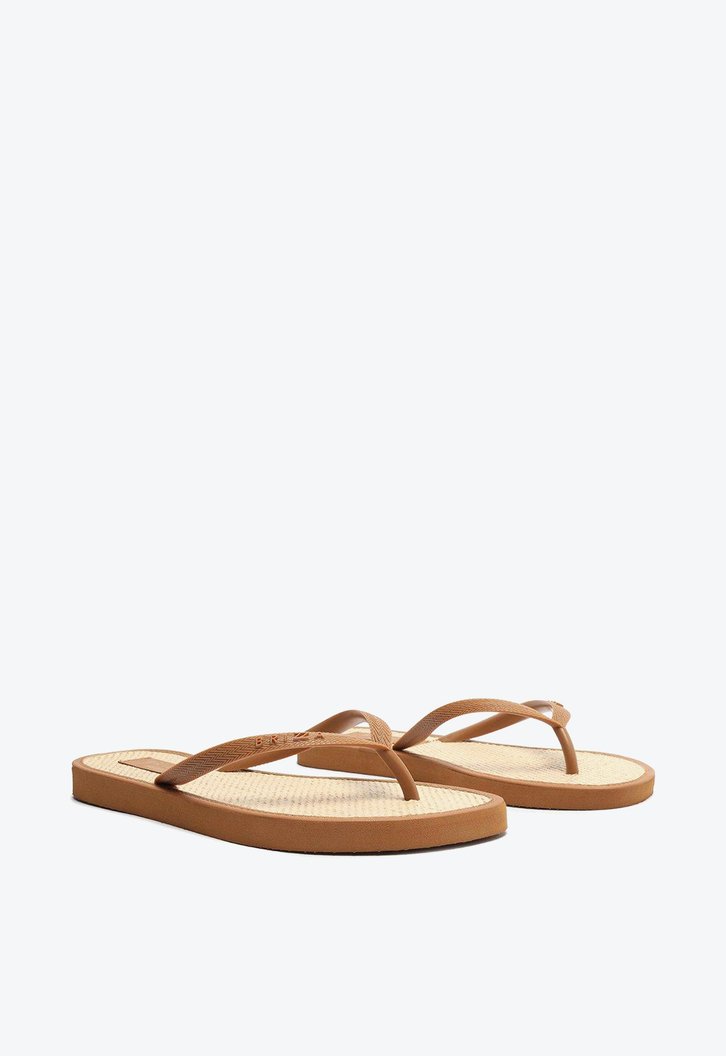 Chinelo De Dedo Marrom Brown Brizza  Cooper Bico Redondo