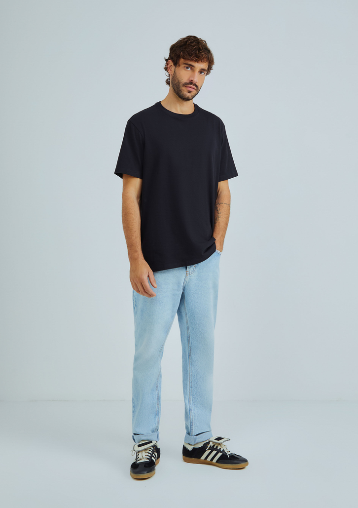 Camiseta Preta Hering Básica Comfort Super Cotton