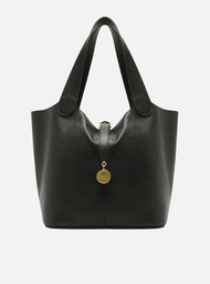 Bolsa Hobo Preta Arezzo Couro Grande Pingente
