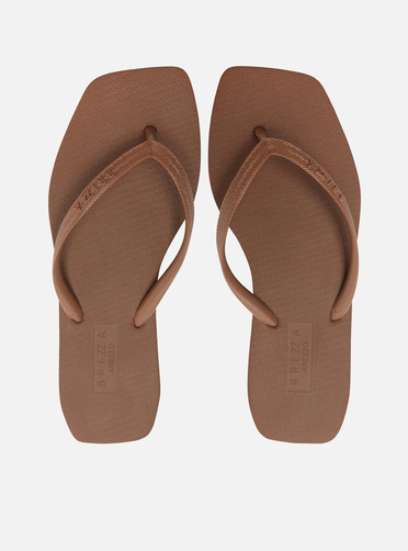 わ：様1018専用 Chinelo de Dedo Marrom Básico Square Brizza | ZZ MALL