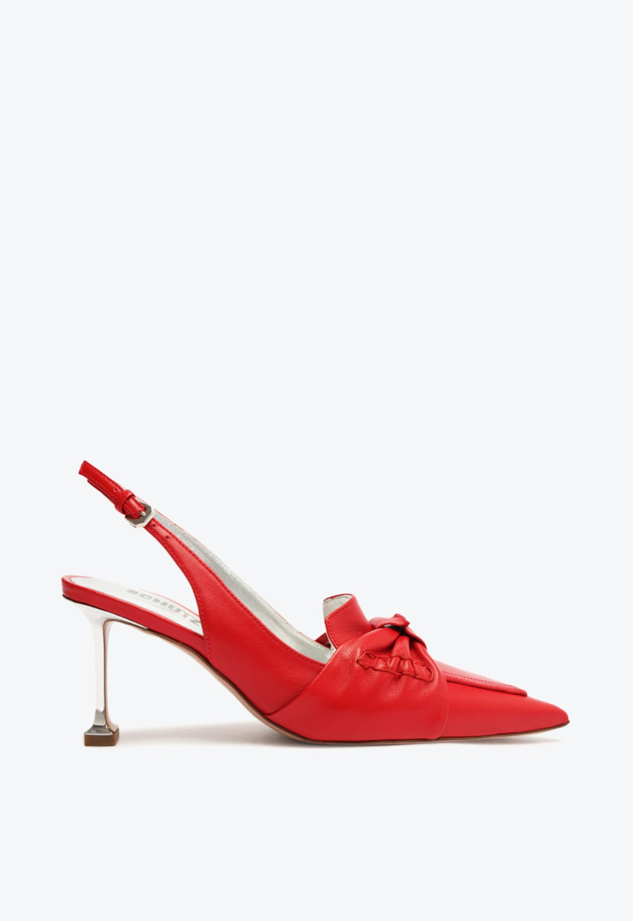 激安超特価 最大80%オフ  Scarpin Sapato Vermelho Couro Médio Salto Slingback Schutz その他