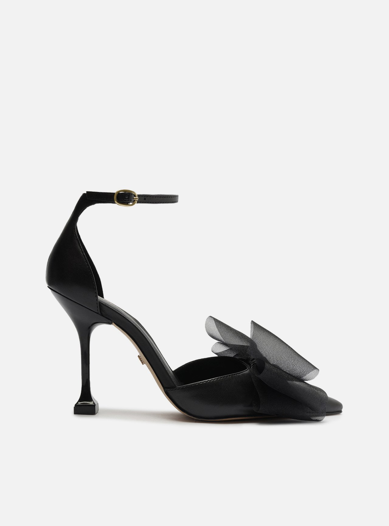 Scarpin Preto Arezzo Couro Salto Fino Ta a La o ZZ MALL