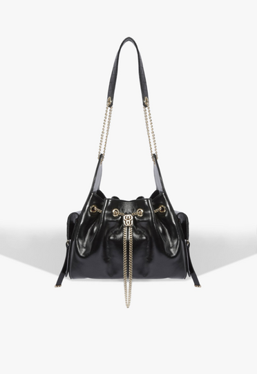 Bolsa Tiracolo Média Lilibet Couro Preta